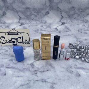 Yves Saint Laurent Beauty Mini Gift Set-Primer,Mascara,Lip Gloss Stick-3pc-NEW